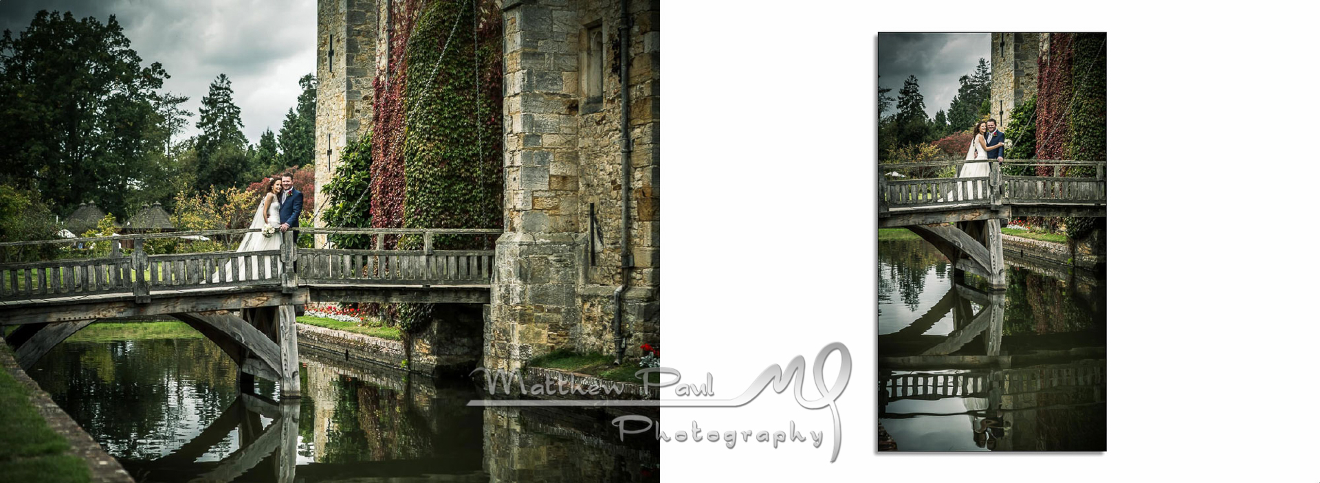 Hever Castle wedding, drawbridge