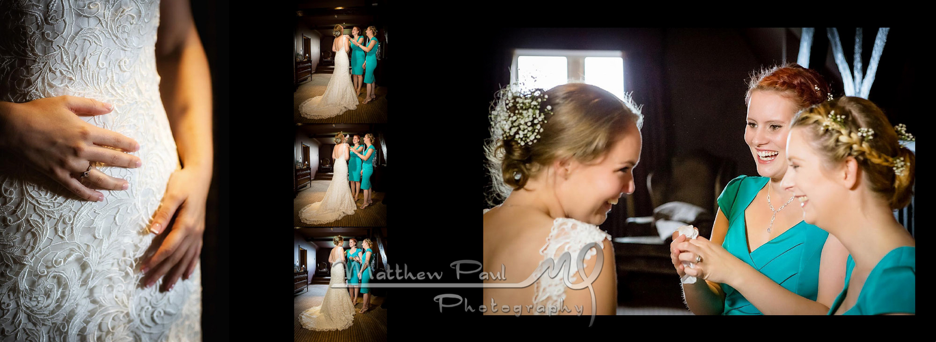 Bride with bridesmaids, getting ready, Nutfield Hotel and Spa