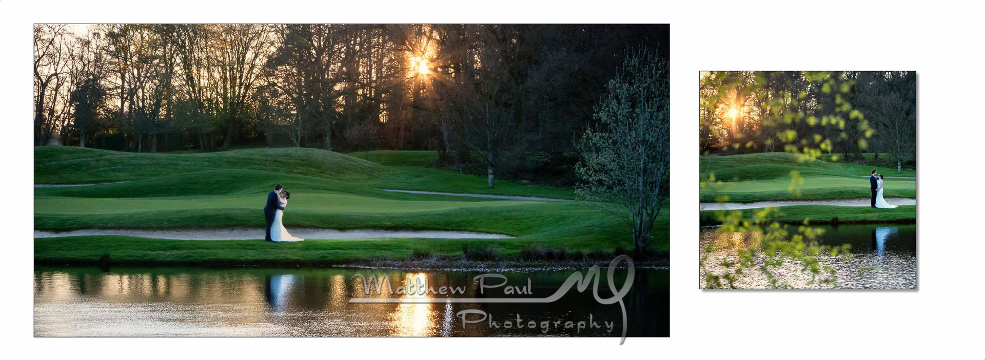 Westerham Golf Club, wedding winter sunset